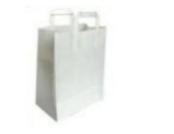 PAPER BAG BIANCA 28X16X30CM 250PZ白色打包纸袋S